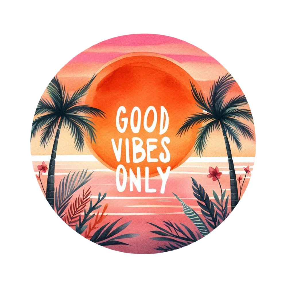 Summer Beach Round Fabric Panel 33