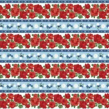 Summertime Daydream - Repeating Stripe 44" / 45" Fabric Per Yard
