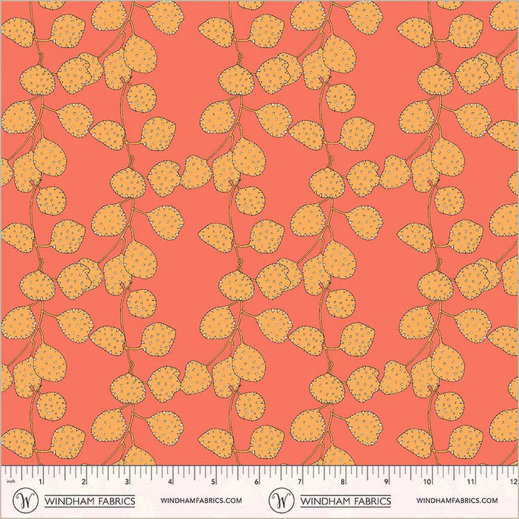Sunshine Honesty Coral High Density Cotton 44"/45" Fabric Per Yard