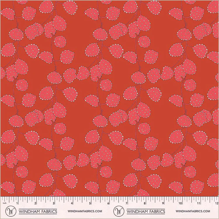 Sunshine Honesty Crimson High Density Cotton 44"/45" Fabric Per Yard