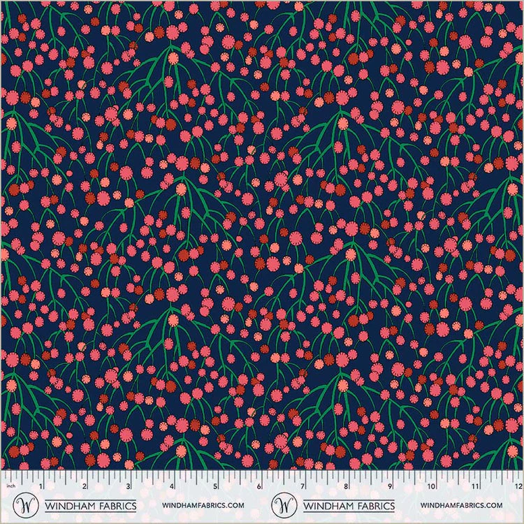 Sunshine Huckleberry Indigo High Density Cotton 44"/45" Fabric Per Yard