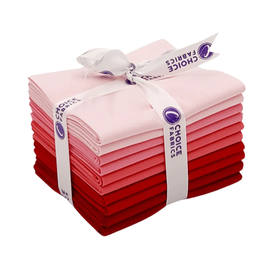 Supreme Solids - Fat Quarter Bundle - 10 pack (Shades of Pink & Red) - Image 2