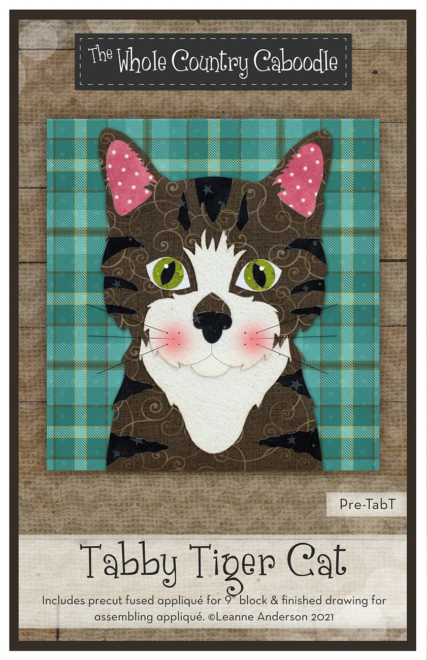Tabby Tiger Cat Precut Fused Applique Pack
