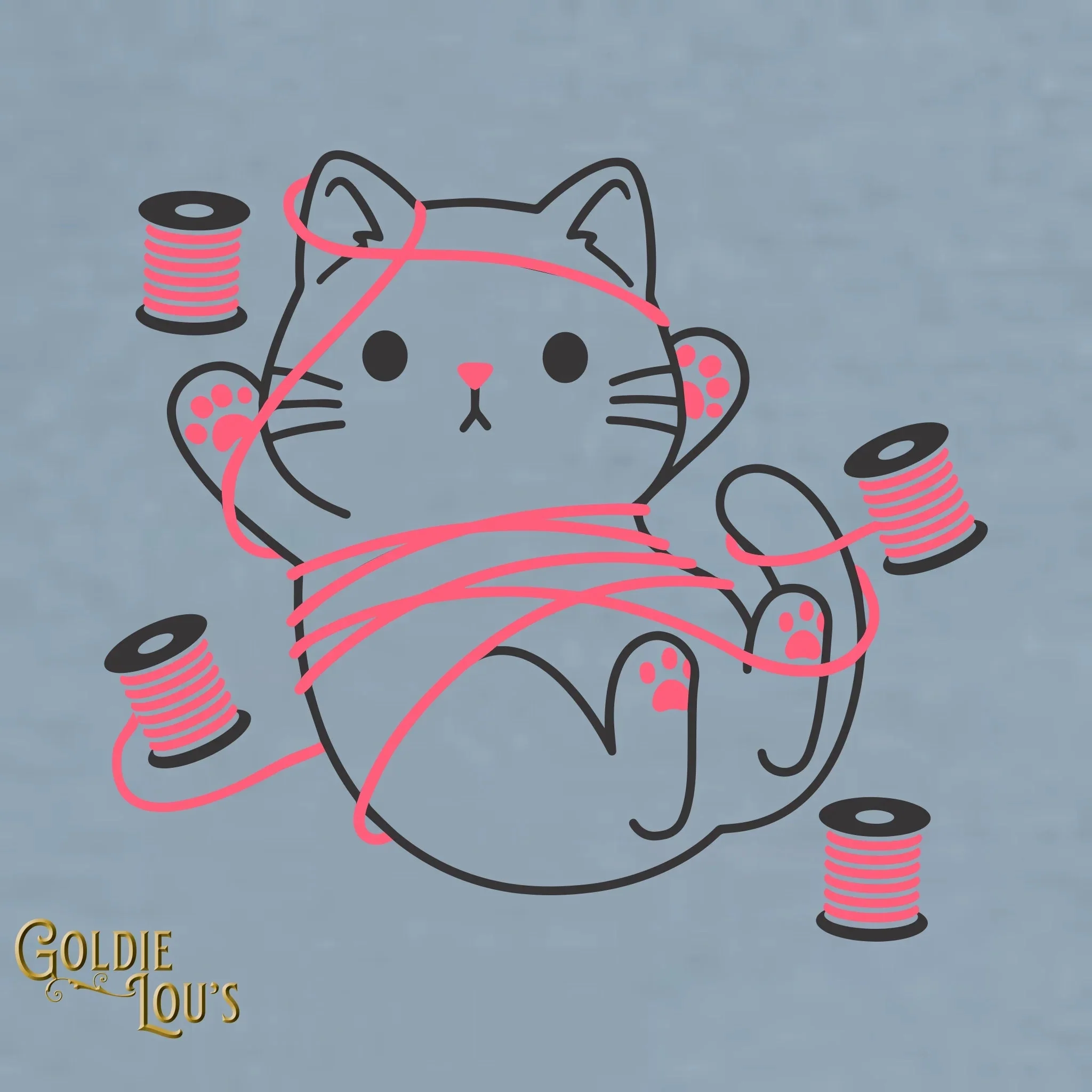 Tangled Kitty Full Zip Hoodie - Image 4