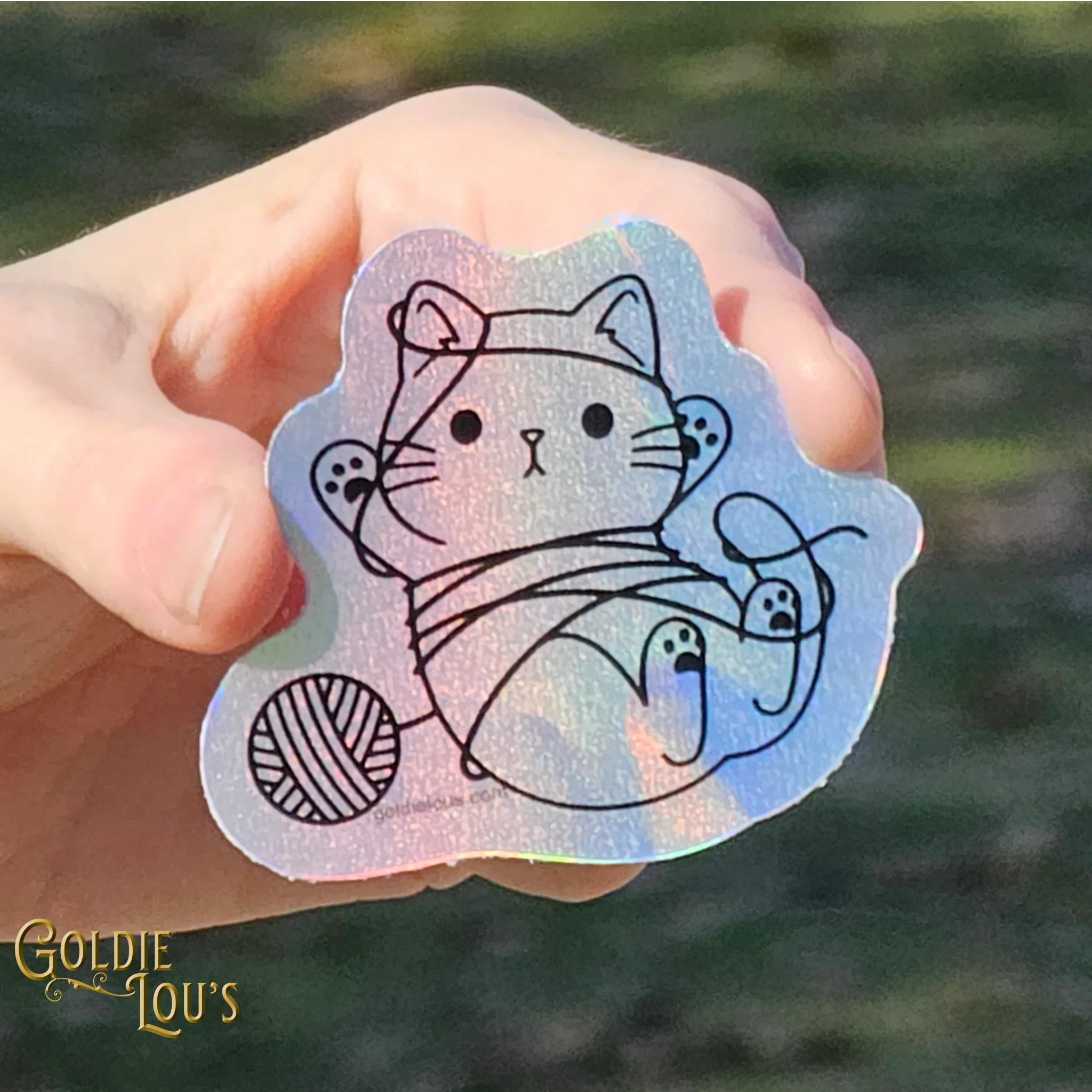 Tangled Kitty Sticker - Image 2