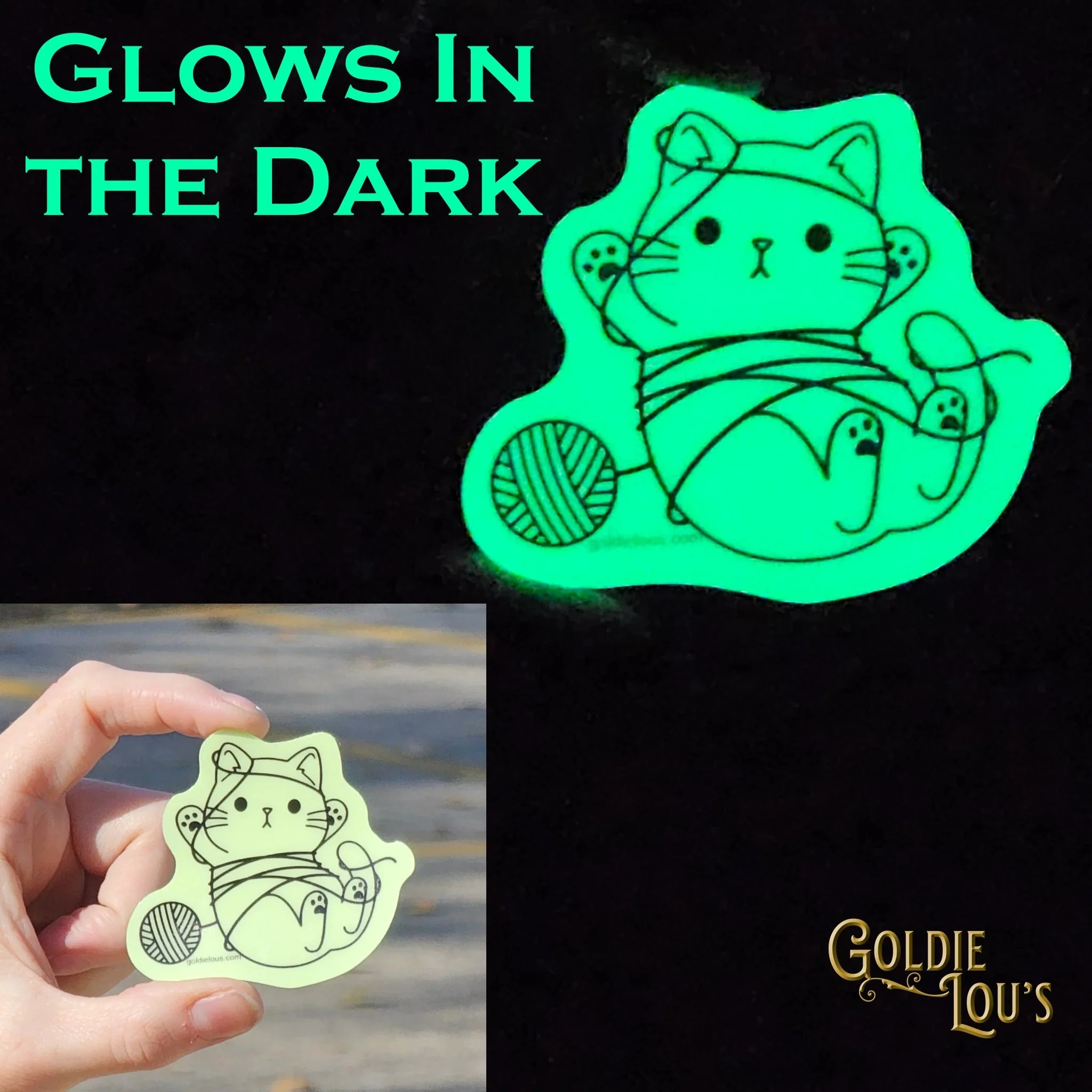 Tangled Kitty Sticker - Image 3