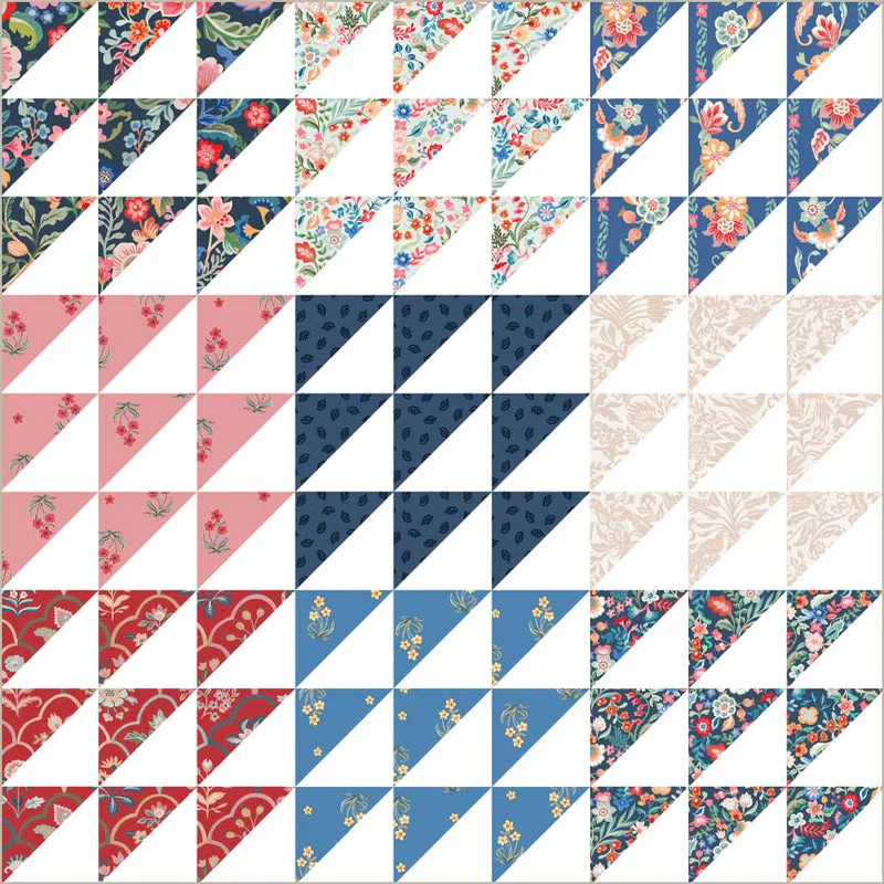 Tapestry Heirloom Wholecloth Triangles Cotton 43/44 Fabric Per Yard