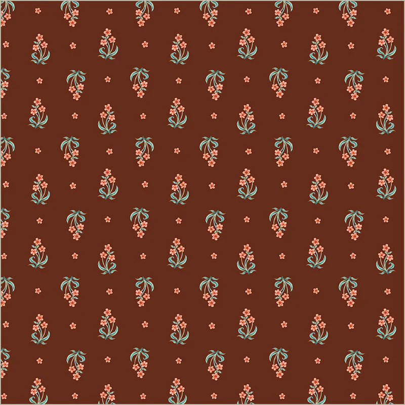 Tapestry Posy Granata Cotton 43/44 Fabric Per Yard