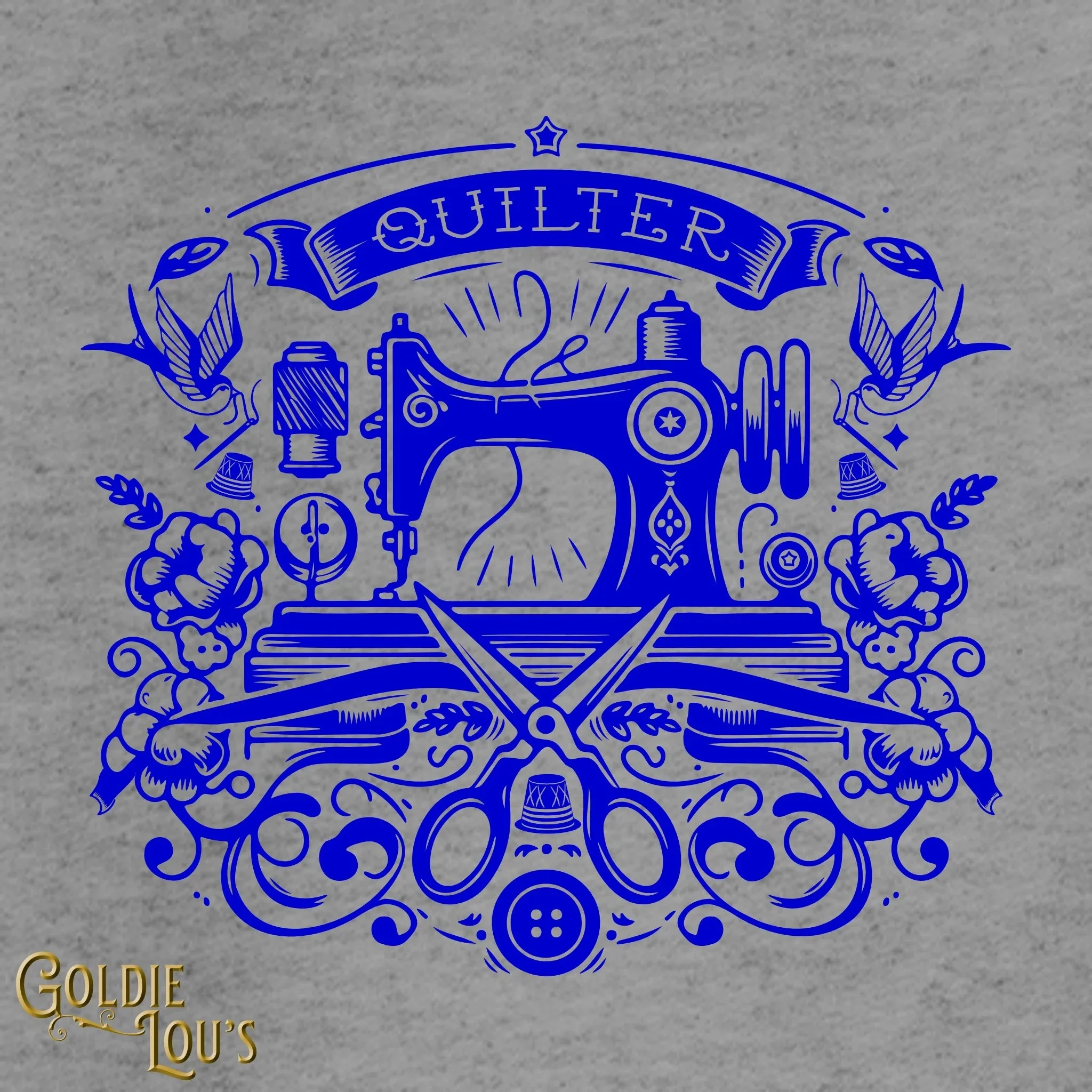 Tattoo Machine Quilter Full Zip Hoodie - Image 3