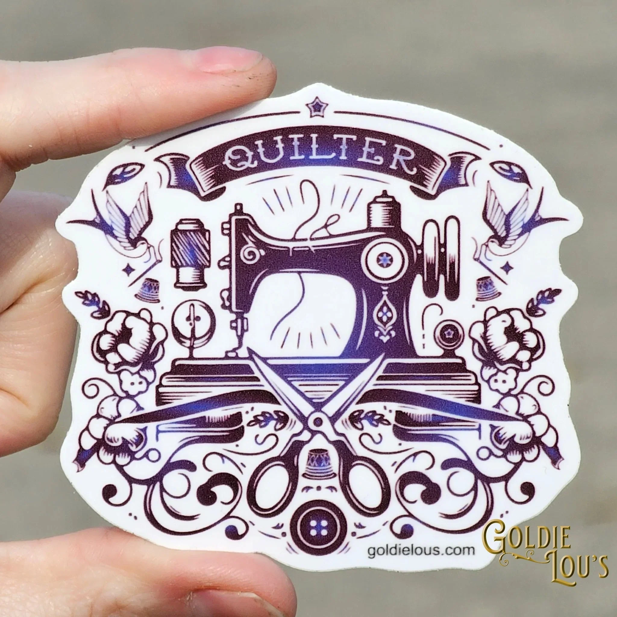 Tattoo Machine Quilter Sticker - Image 2