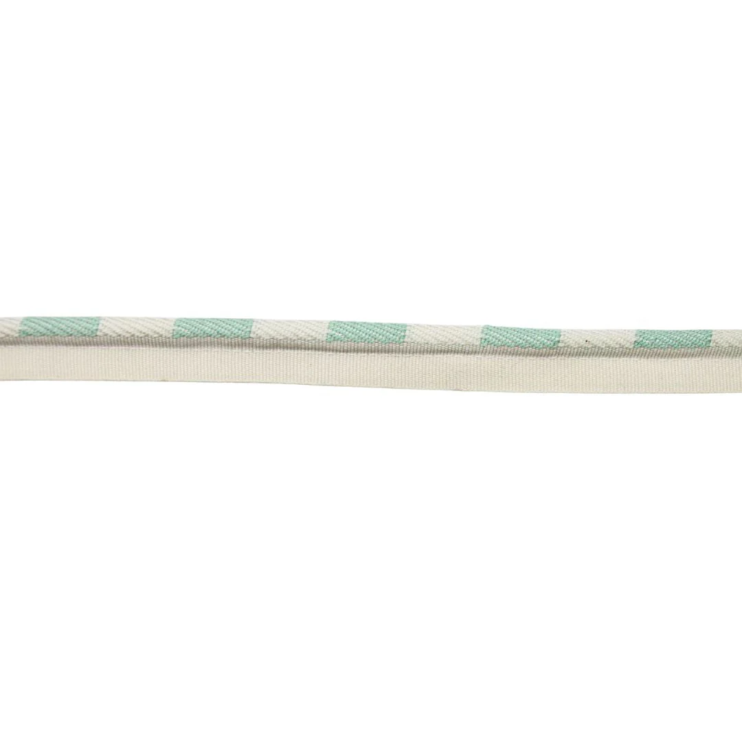 Teal & Cream Checkered Trim, 3/8-in X 25 Yards - Upholstery Welt Piping