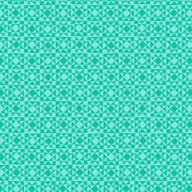 Teal Twinkle Colorblock Party 43/44" Cotton Fabric Per Yard