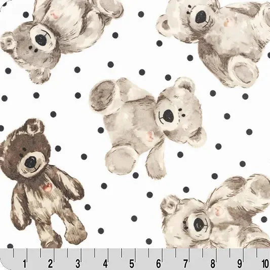 Teddy Digital Cuddle Quartz Fabric per yard