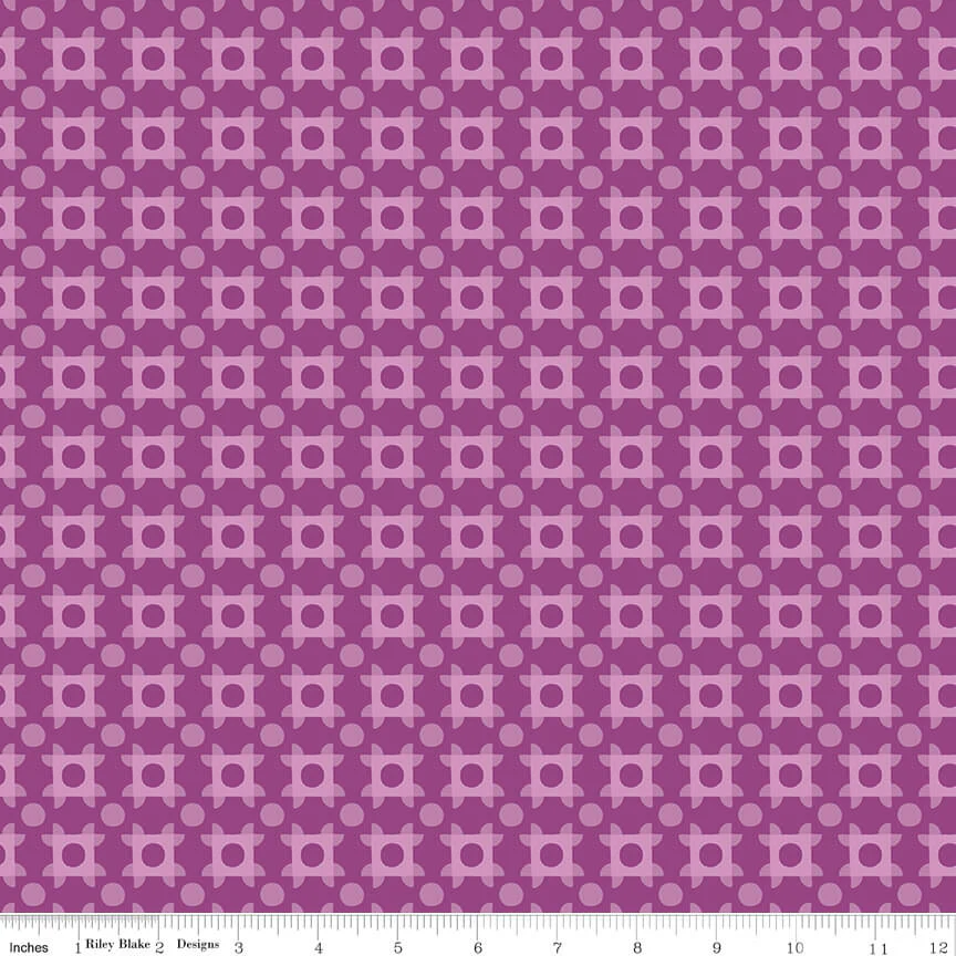 The Genesis of a Journey - Patchwork Piazza - Grape 44"/45" Fabric Per Yard