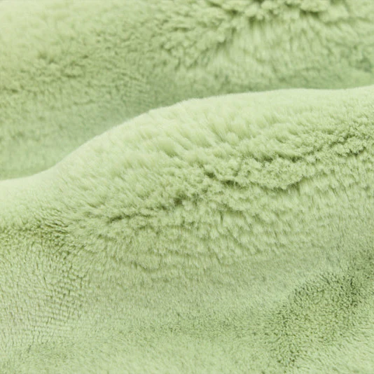 Luxe Cuddle Powderpuff Thyme 58" - 60" Fabric per yard - Image 2