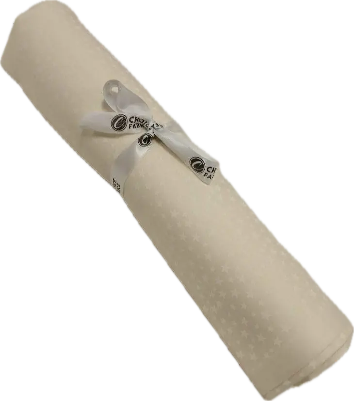 Tone on Tone 108" Supreme Backings - White on Cream - Stars Wideback Fabric Per Yard - Image 3