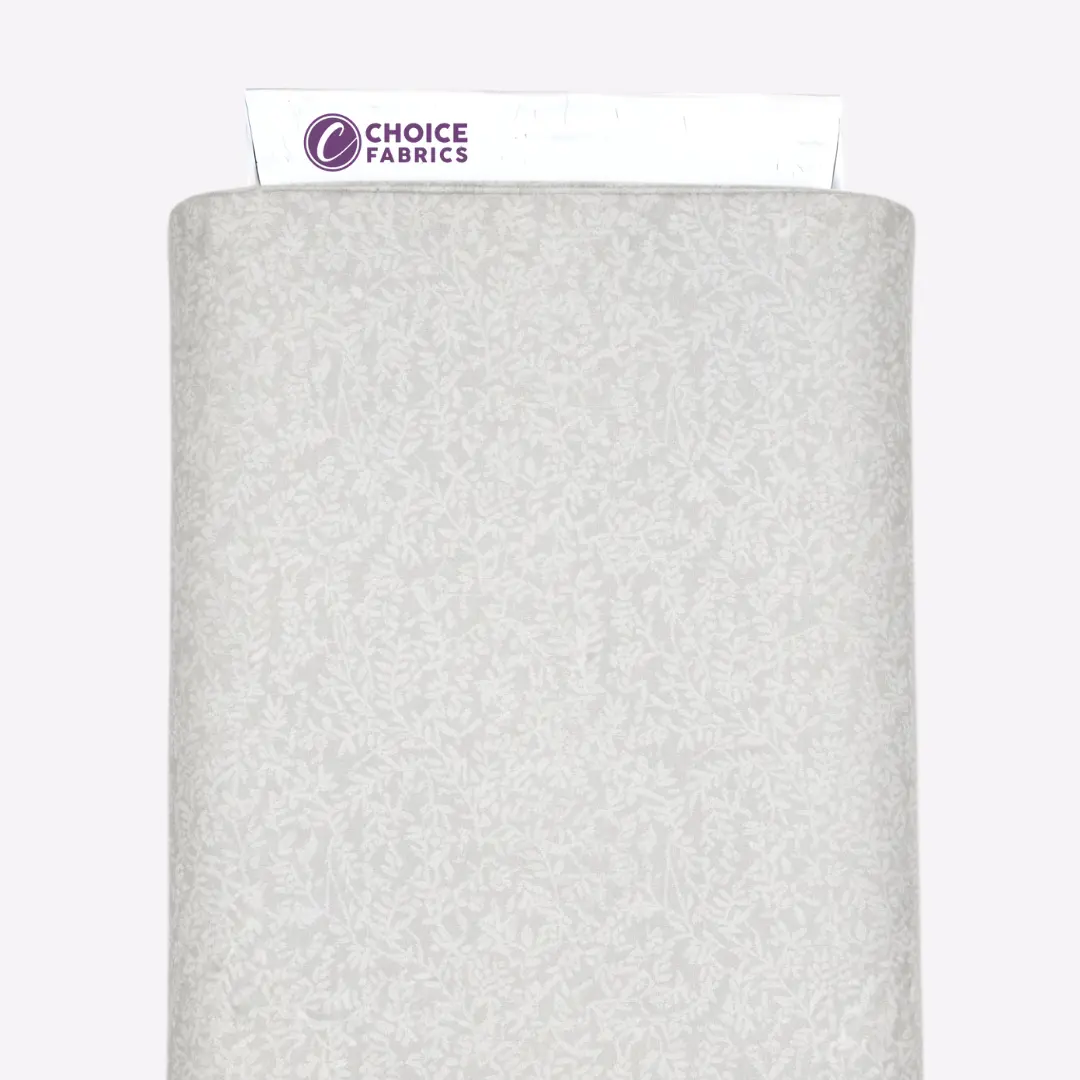 Tone on Tone 108" Supreme Backings - White on White - Vines Wideback Fabric Per Yard - Image 2