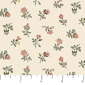 Toss Multi Cream Manoir Antiques Road Show 44"/45" Cotton Fabric Per Yard