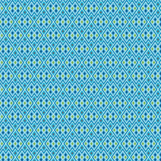 Truly - Diamonds - Sky 44" / 45" Fabric Per Yard