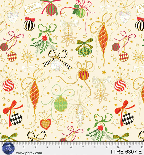 Turnowsky Treasures Antique Ornaments Ecru 44"/45" Cotton Fabric Per Yard