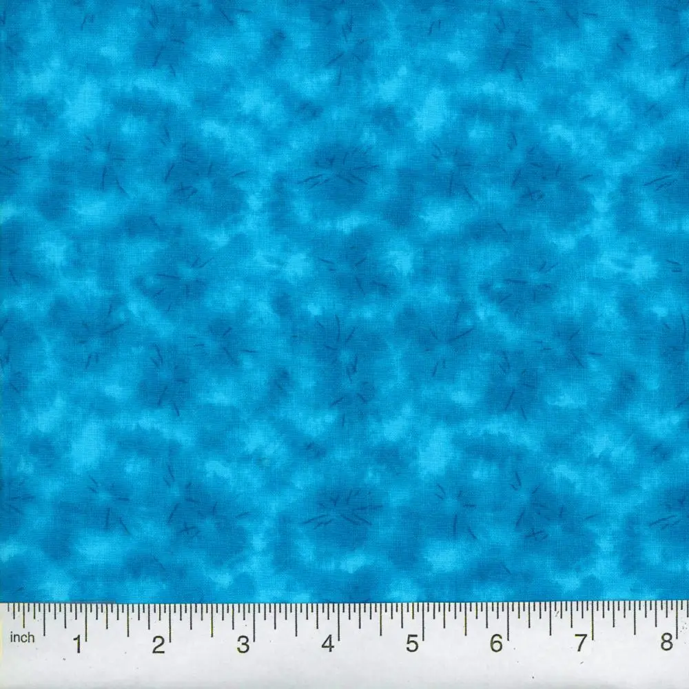 Turquoise Cloud Burst 45" wide Fabric per yard