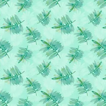 Underwater Wonders - Leaf Toss - Green 44" / 45" Fabric Per Yard