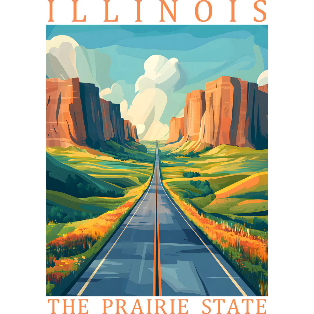 US State Poster Fabric Panel 16