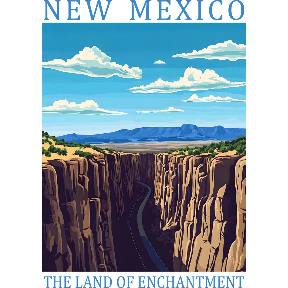 US State Poster Fabric Panel 43