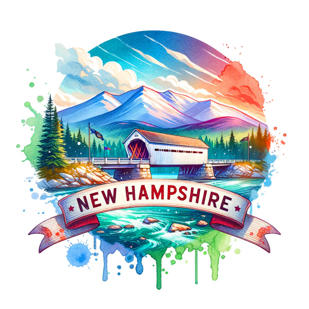 US States Retro Travel Fabric Panel 18