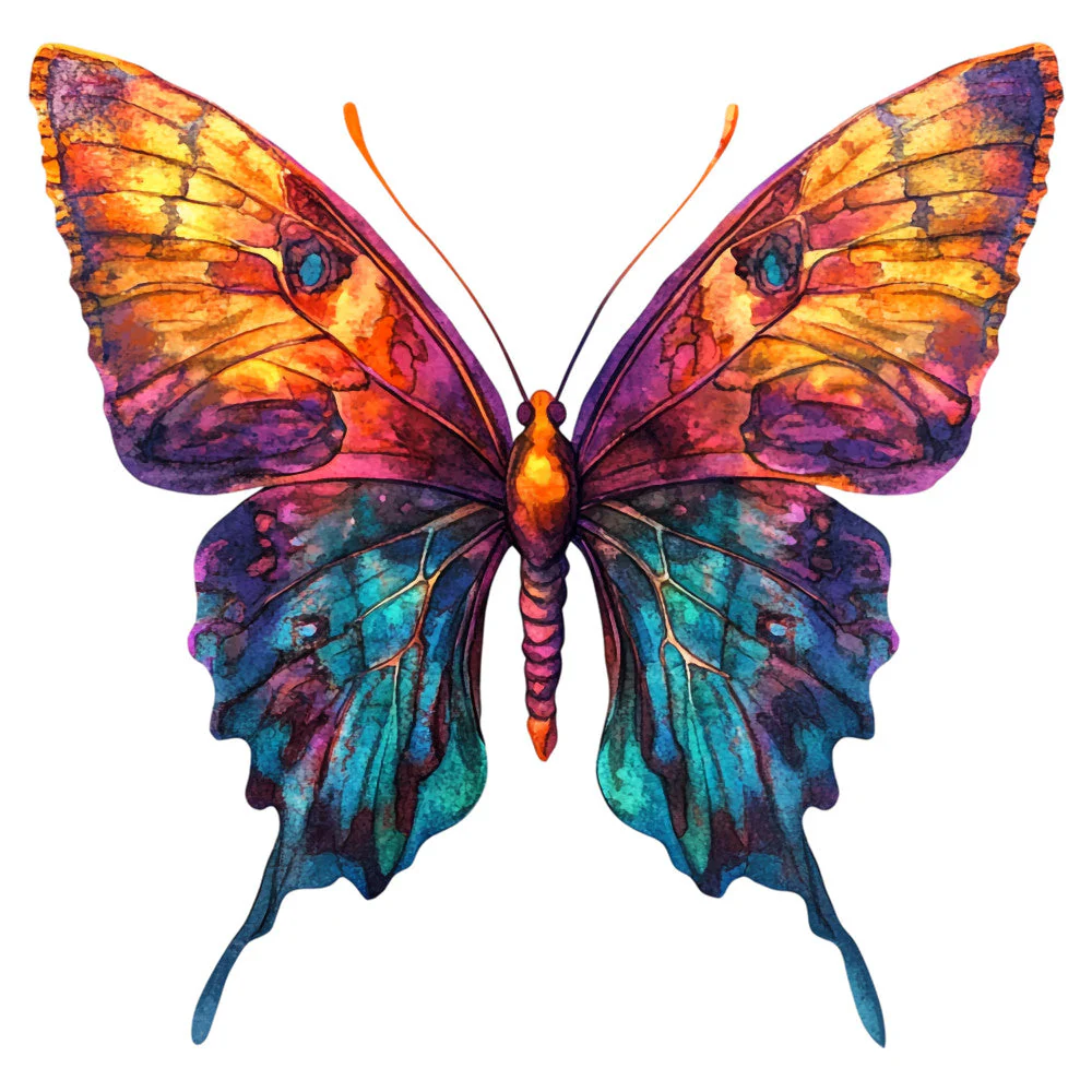 Vibrant Butterflies Fabric Panel 15