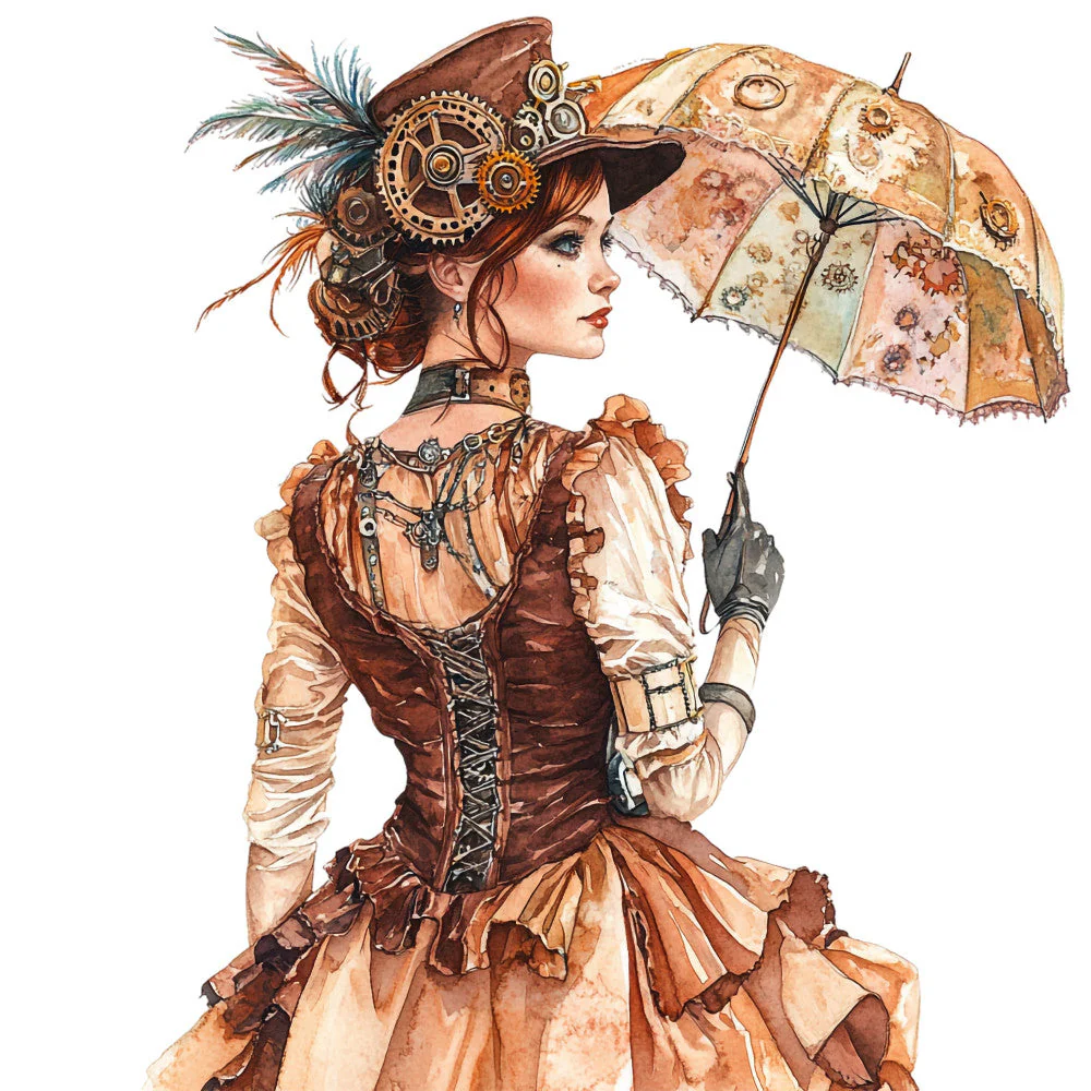 Victorian Steampunk Fabric Panel 29