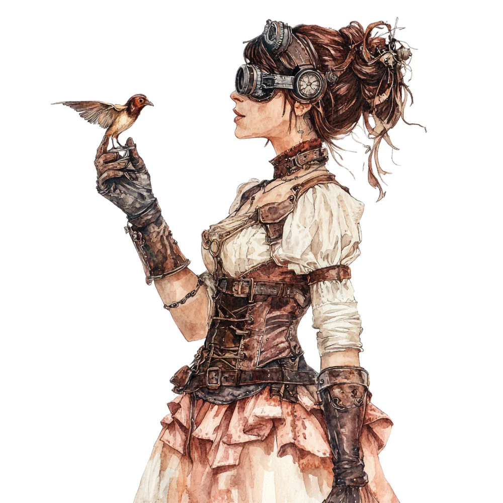 Victorian Steampunk Fabric Panel 4