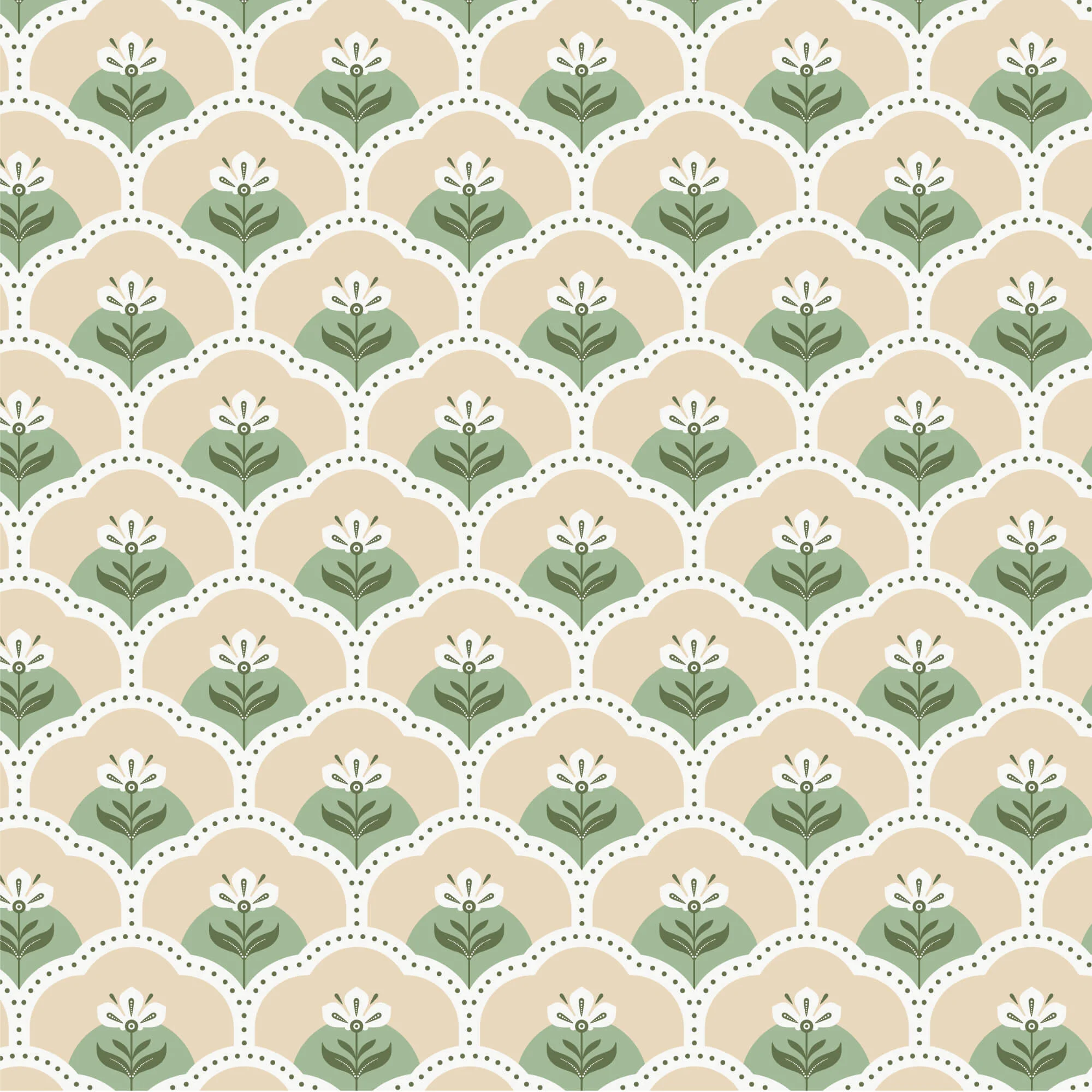 Vintage Charm - Rosie - Tan 44" / 45" Fabric Per Yard