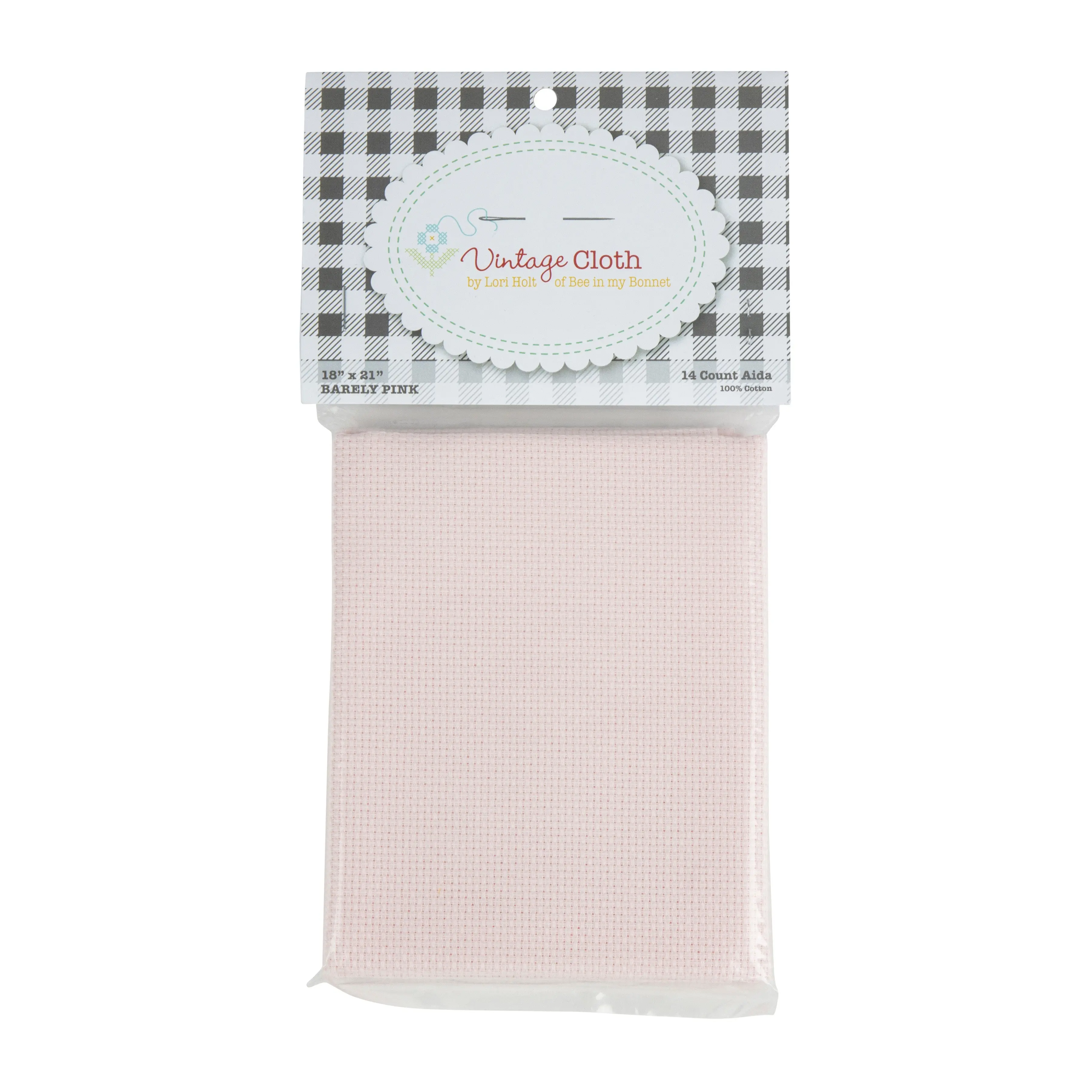 Vintage Cloth Barely Pink 14ct 18in x 21in