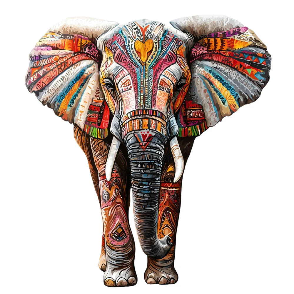 Watercolor Africa Fabric Panel 17