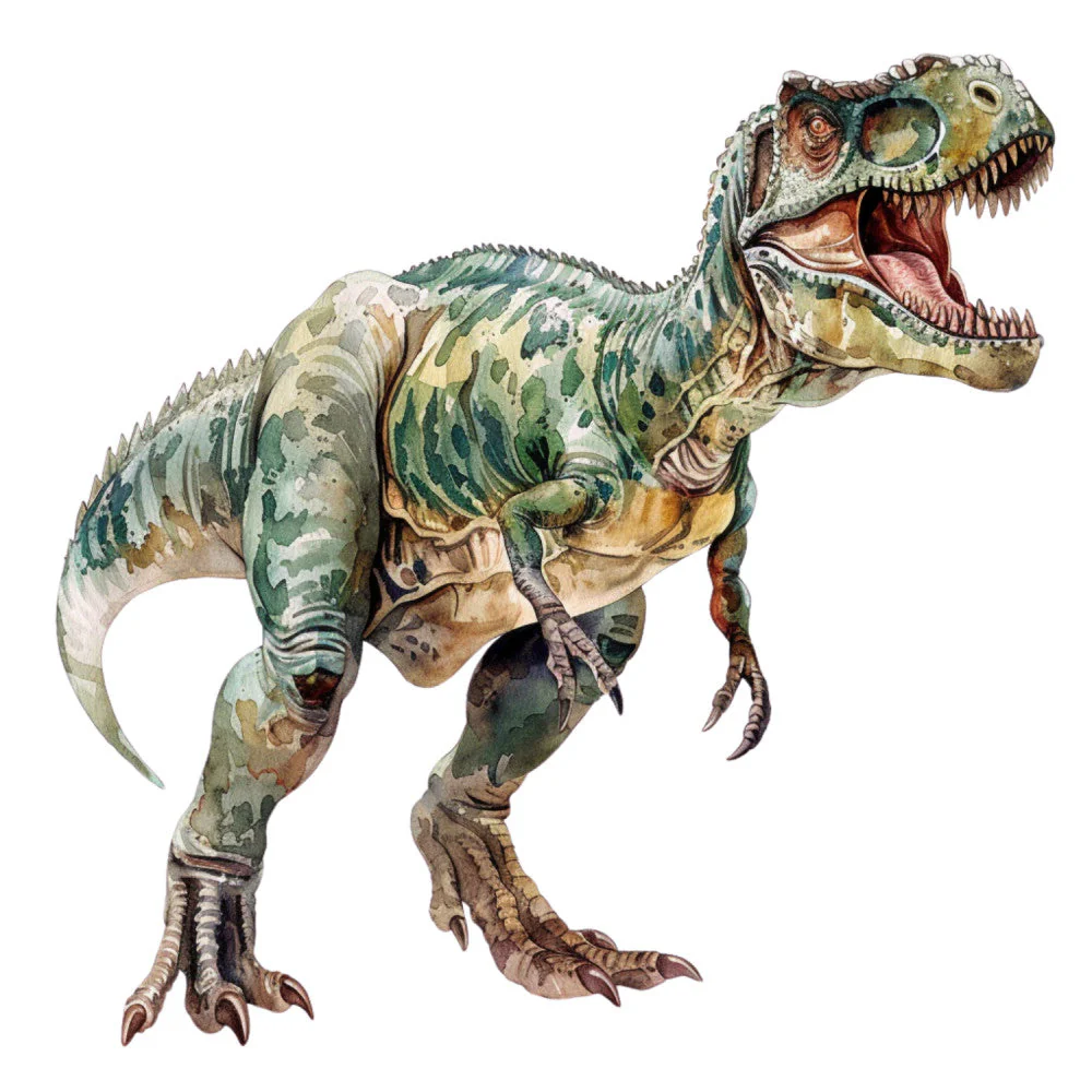 Watercolor Dinosaurs Fabric Panel 4
