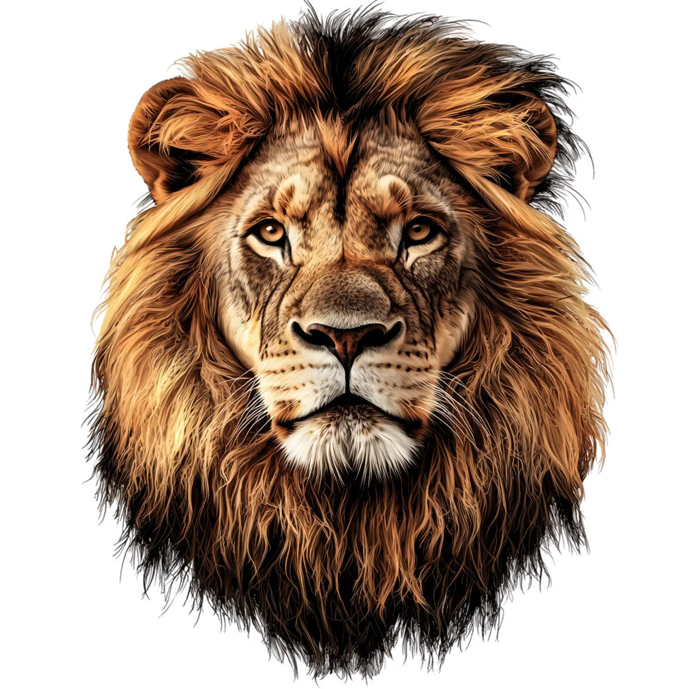 Watercolor Lion Fabric Panel 4