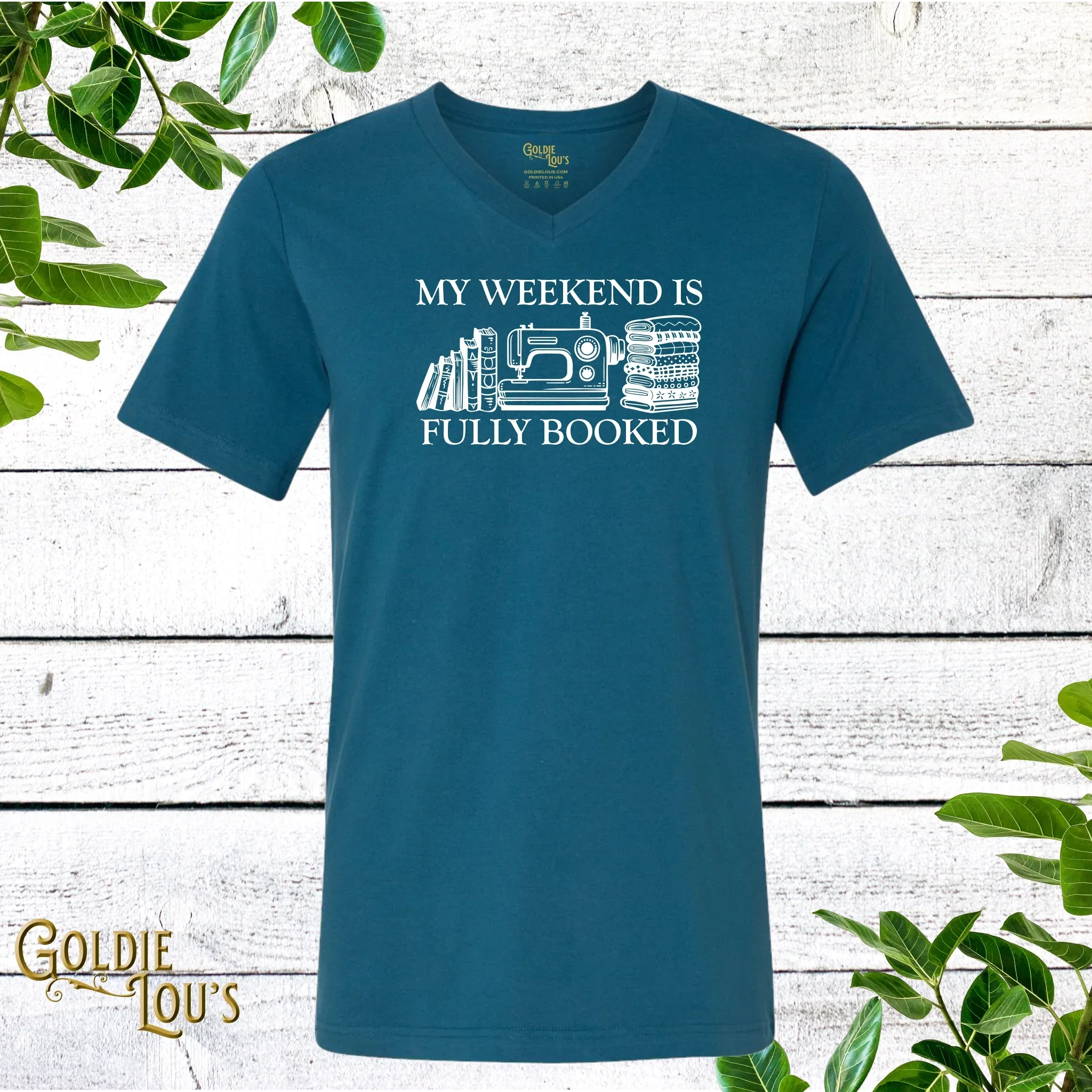Weekend is Booked V-Neck T-shirt