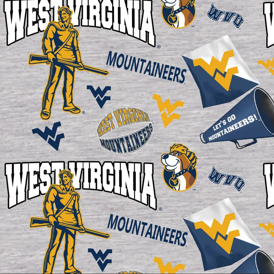 West Virginia Mountaineers - Mascot 44"/45" Fabric per yard