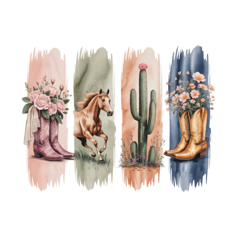 Western Brushstroke Fabric Panel 11