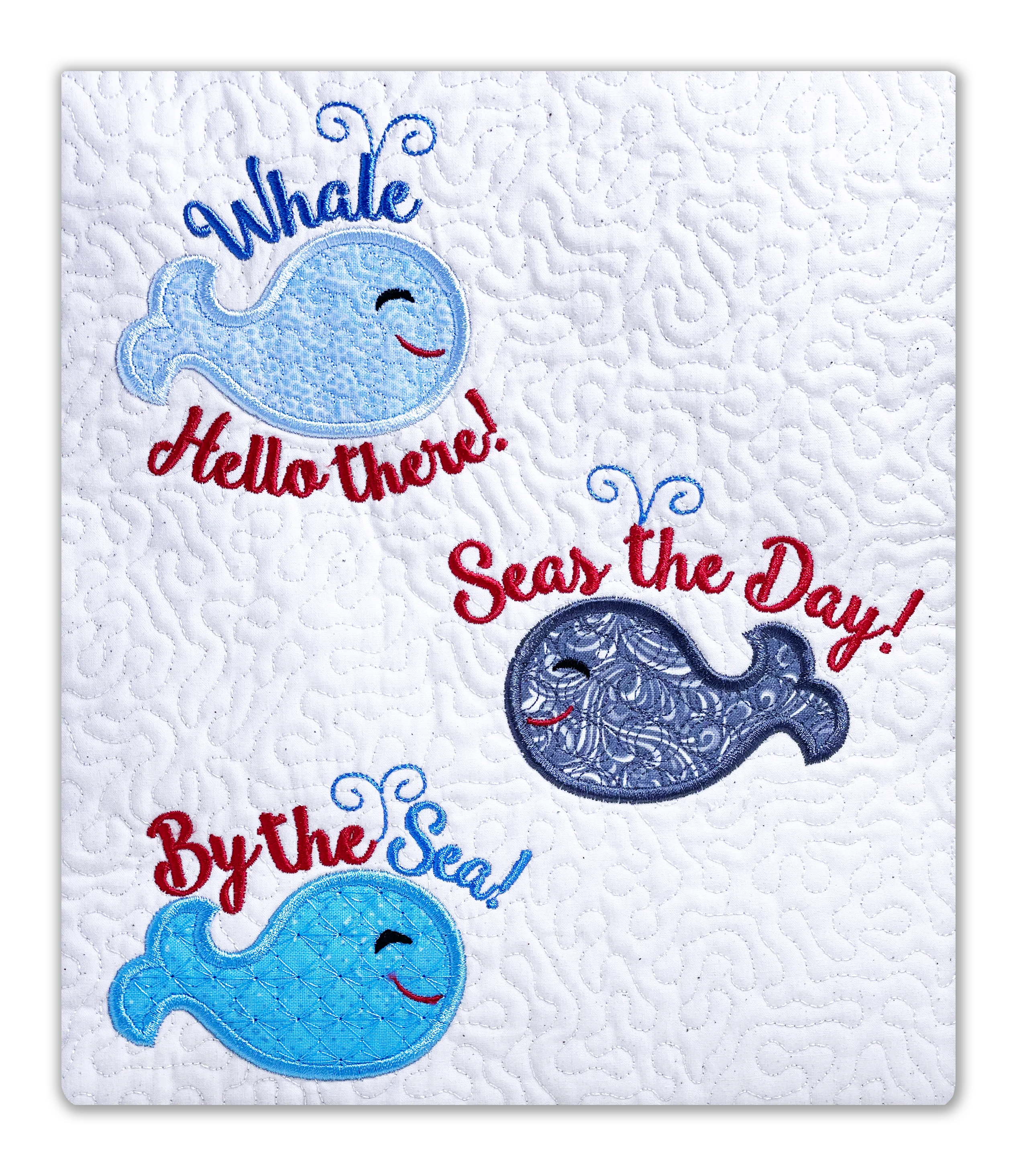 Whale Hello There Applique In the Hoop Embroidery Design Collection - Image 2