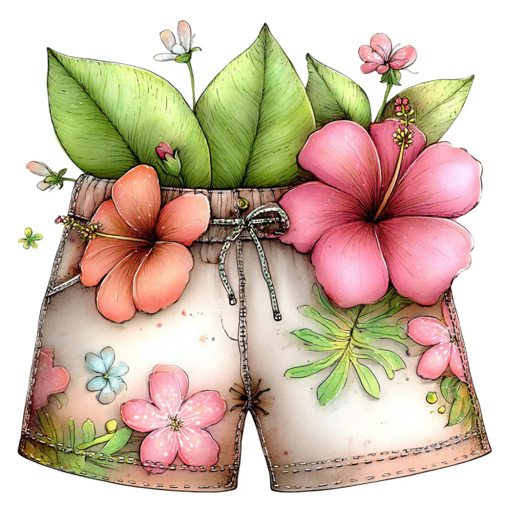 Whimsical Summer Beach Fabric Panel 5
