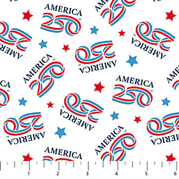 White Multi 250 Toss 44"/45" Cotton Fabric Per Yard