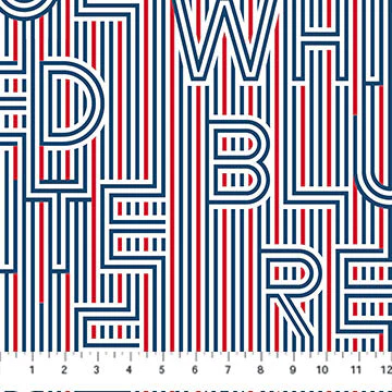 White Multi Redwhite & Blue 44"/45" Cotton Fabric Per Yard