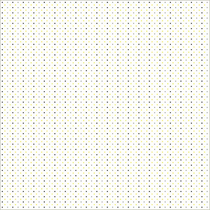 White Verona Dots Cotton 44/45 Fabric Per Yard