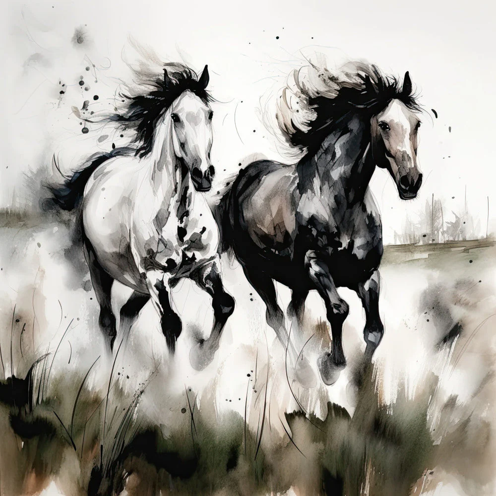 Wild Horses Fabric Panel 7