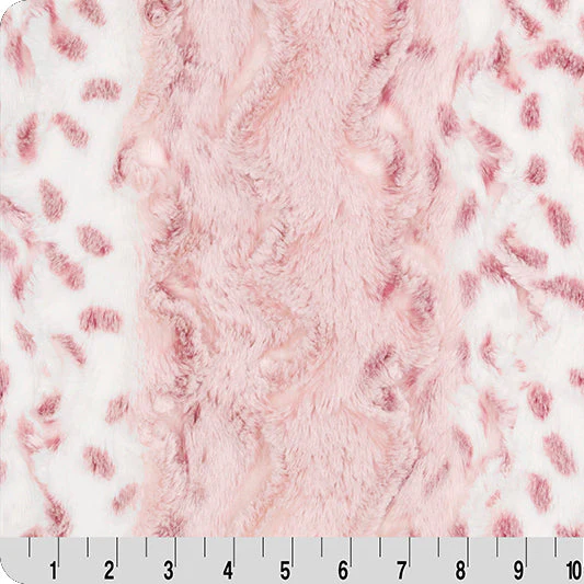 Luxe Cuddle Wild Lynx Wildrose 58" - 60" Fabric per yard