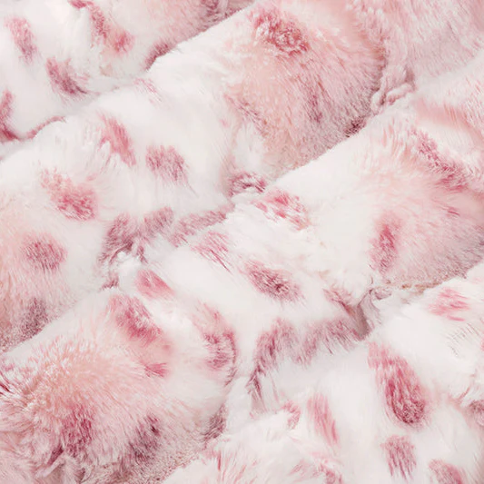 Luxe Cuddle Wild Lynx Wildrose 58" - 60" Fabric per yard - Image 4