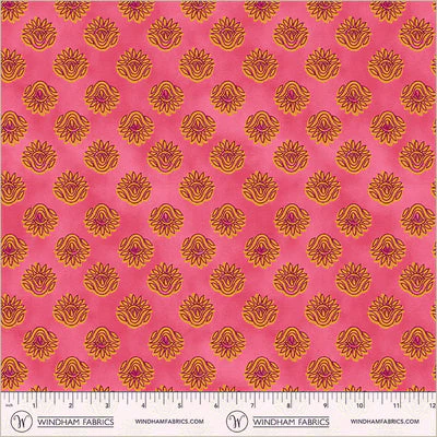 Winding Road Lotus Pink Cotton 44"/45" Fabric Per Yard