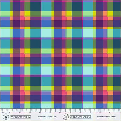Winding Road Summer Plaid Multi Cotton 44"/45" Fabric Per Yard